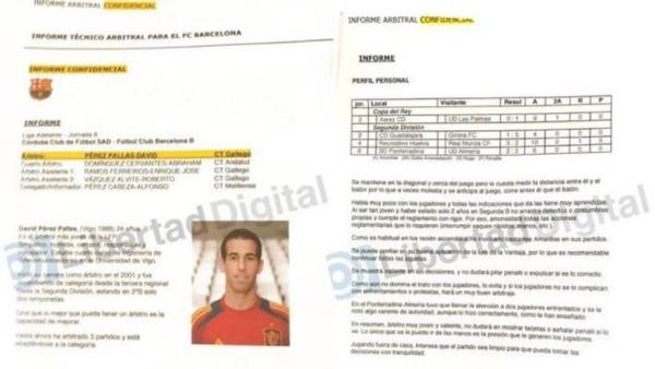 El informe de Negreira sobre Pérez Pallas.