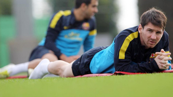 Messi entrenó hoy, pero sigue siendo duda ante PSG