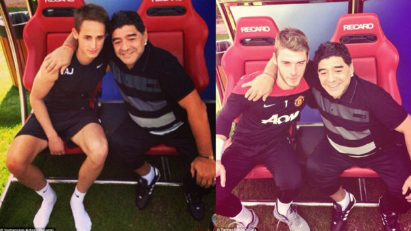 Diego Maradona visitó al Manchester United en Dubai