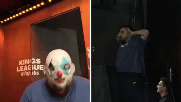 Ibai Llanos le devuelve el festejo a Kun Agüero e hizo mofa de la máscara del dichoso Joker de la Kings League.