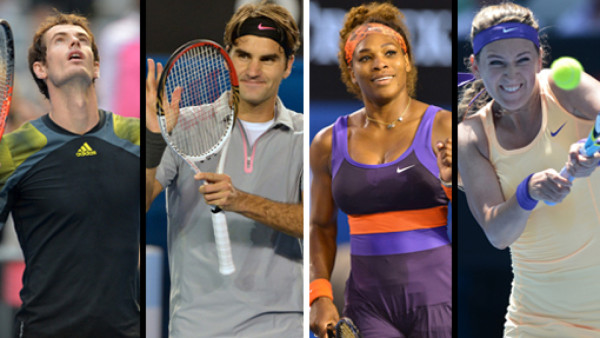 Federer, Murray, Azarenka y Serena se clasifican para cuartos en Australia