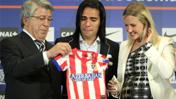 Falcao se despide llorando del Atlético de Madrid