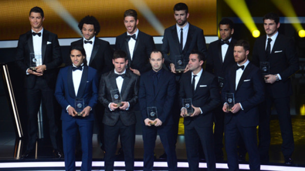 Liga española arrasa en el once mundial de la FIFA