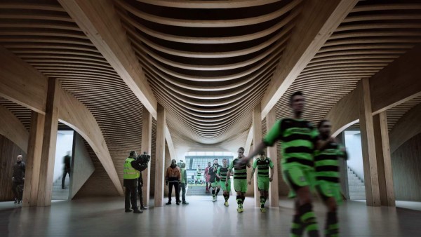 ¡Increíble! El espectacular estadio de madera que será construido por un equipo de Inglaterra