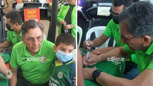 Salomón Nazar estuvo muy contento con la presencia de los aficionados en la tienda deportiva.