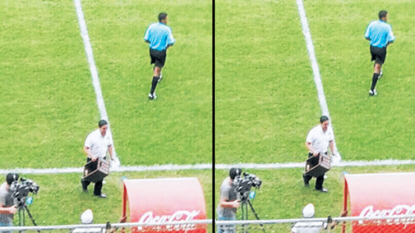 Real España identifica al individuo que lanzó caja de cervezas