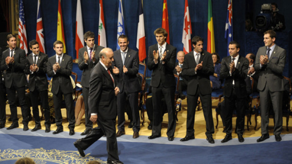 El fútbol español recibió el Príncipe de Asturias