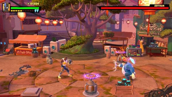 Gameplay de Shaq Fu: A Legend Reborn.