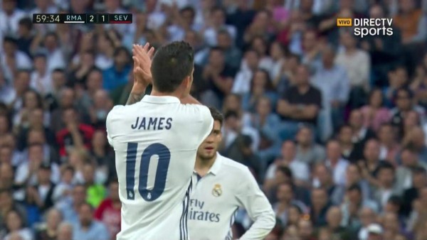 James Rodríguez se despide del Bernabéu llorando y entre aplausos