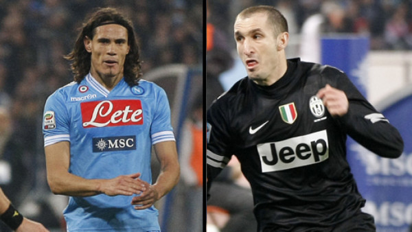 VIDEO: Los encontronazos entre Edinson Cavani y Giorgio Chiellini