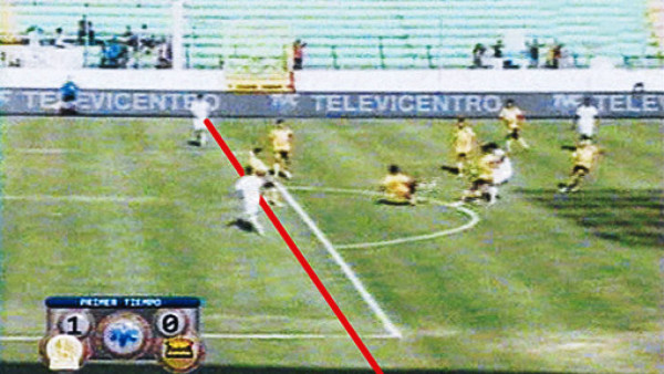 El gol de Bruschi fue en fuera de juego