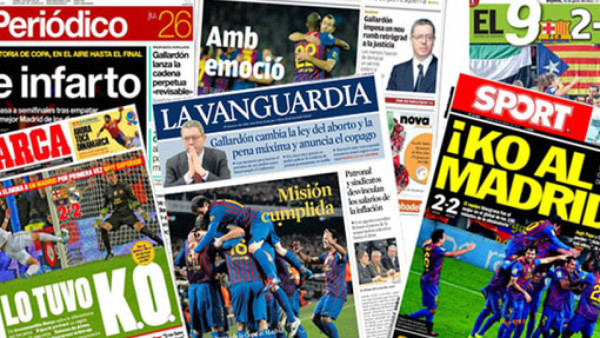 Secuelas del Barcelona-Madrid visto por la prensa mundial