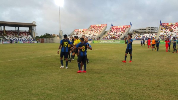 NO SE VIO EN TV: El eufórico festejo de Honduras tras eliminar a Costa Rica en los Centroamericanos