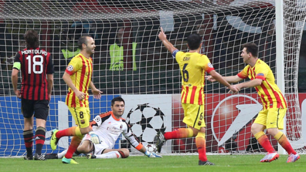 Milan y Barcelona empataron en San Siro