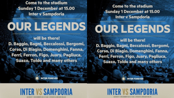 David Suazo, entre las leyendas invitadas al Inter-Sampdoria