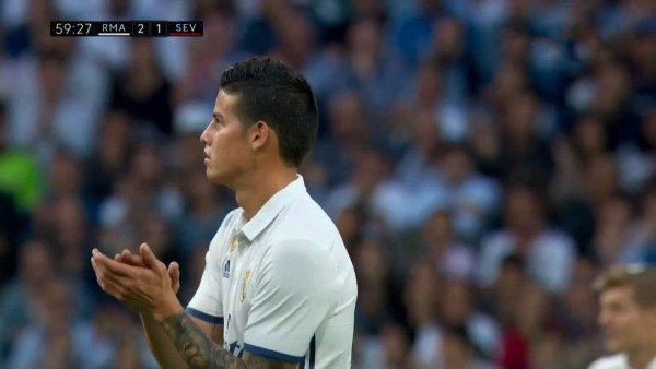 James Rodríguez se despide del Bernabéu llorando y entre aplausos