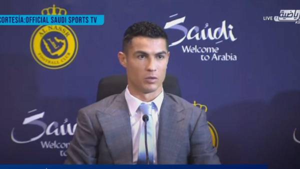 Cristiano Ronaldo en conferencia de prensa.