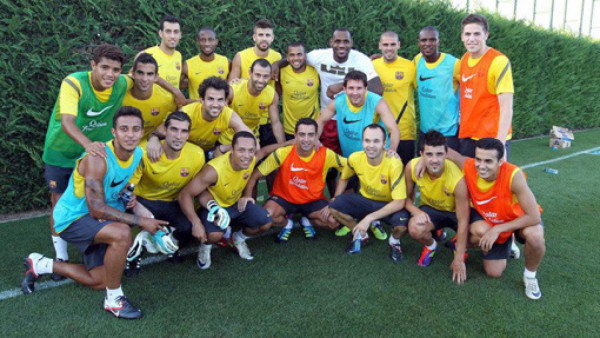 LeBron James visitó el entrenamiento del Barcelona