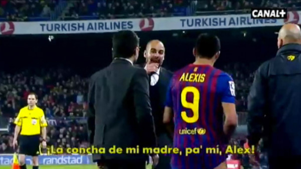 Guardiola y su enfado con Alexis Sánchez