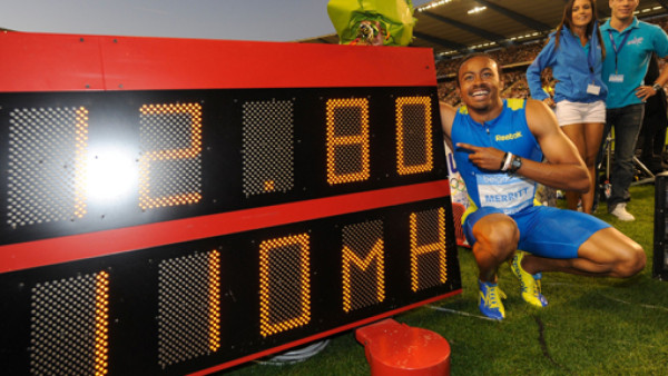 Un Merritt de récord eclipsa a Bolt y Blake en Bruselas