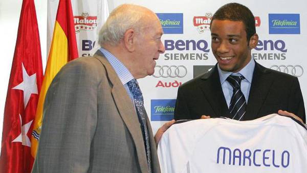 Marcelo fue fichado por el Real Madrid en 2006 con apenas 18 años de edad.