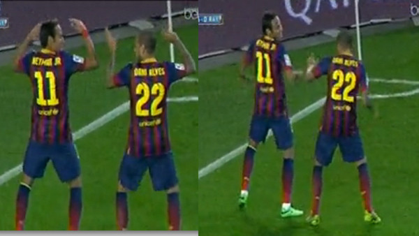 VIDEO: Neymar y Alves festejaron al ritmo del 'Lepo Lepo”