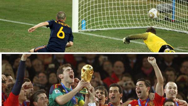 El gol de Andrés Iniesta dio la primera estrella para España.