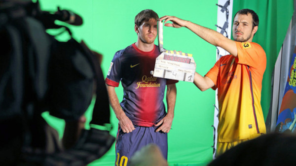 VIDEO: Jugadores del Barcelona filmando anuncio
