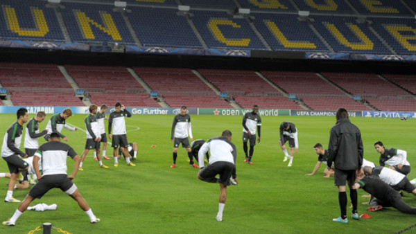 Emilio y Celtic entrenaron en el Camp Nou