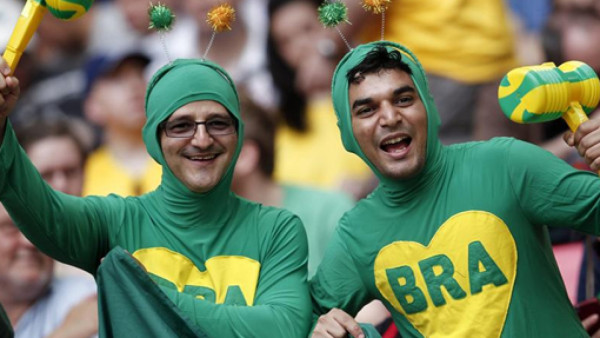 El ambientazo que se vivió en el México-Brasil en Wembley