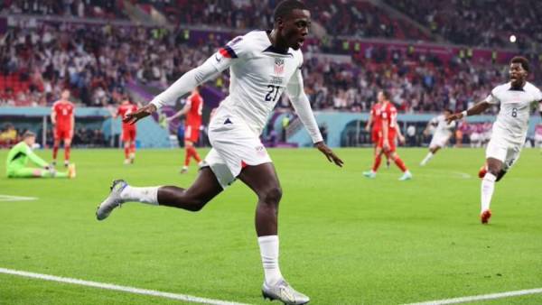 Tim Weah hizo el único gol de Estados Unidos en lo que va del Mundial de Qatar.