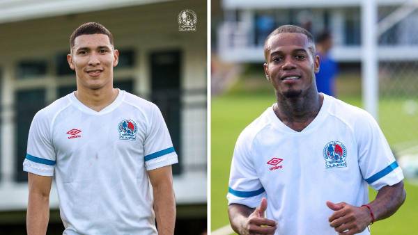 Kevin López y Solani Solano vistiendo por primera vez la camisa del León. FOTO: Olimpia