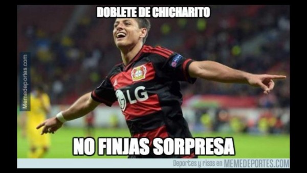 Los mejores memes del doblete de Chicharito Hernández con el Bayer Leverkusen