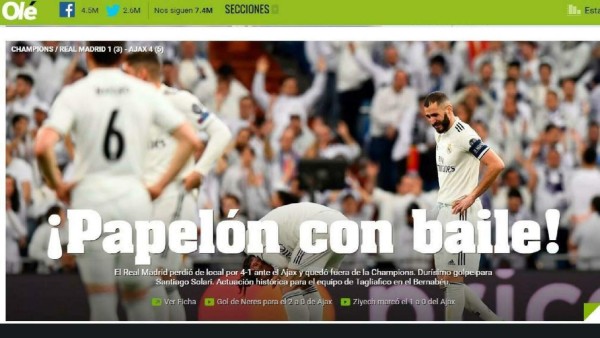 Así lucen las portadas del mundo el día después del fracaso del Real Madrid