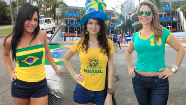 Brasileñas adornaron las gradas de Sun Life Stadium