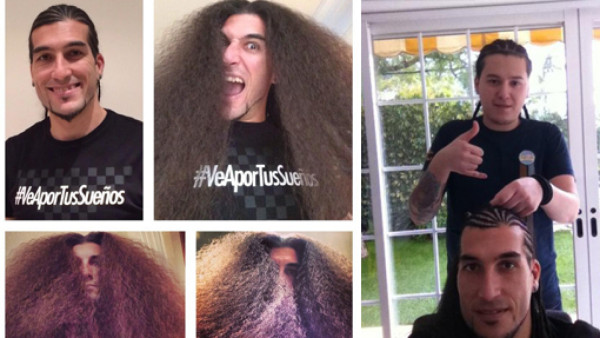 Pinto mostró su cabello en su máximo esplendor