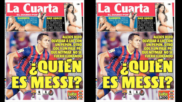 Prensa chilena eleva a Alexis Sánchez: '¿Quién es Messi?”