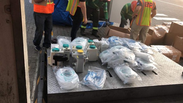 Así se encontraba el equipo médico usado y en mal estado descubierto en los hospitales móviles