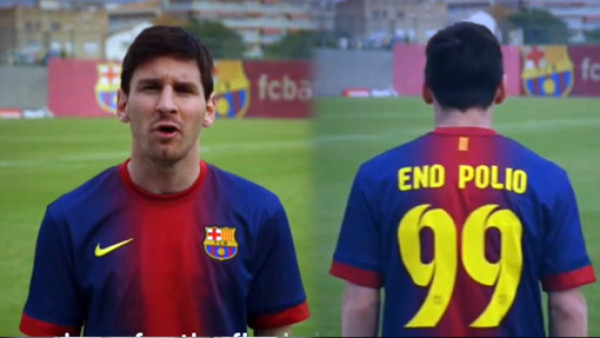 Messi ayuda a fomentar la lucha contra la polio