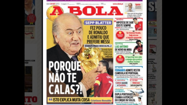 Diario de Portugal a Blatter: ¿Por qué no te callas?