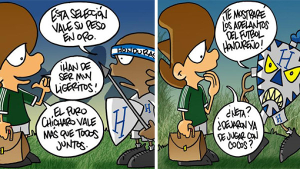 Con caricaturas se desahogan en México tras empate ante Honduras