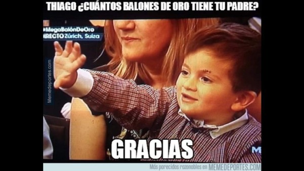 Los mejores memes del debut de Thiago Messi en el Barcelona