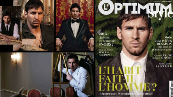 Lionel Messi la hace de modelo para revista francesa