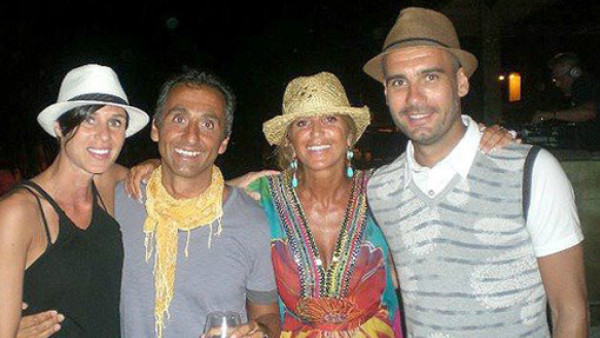 Guardiola la pasa a lo grande en Italia