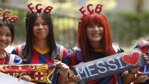 Locura por el Barcelona en Tailandia