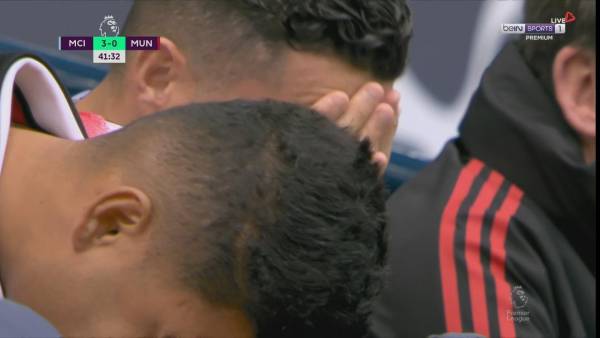 Los gestos de Casemiro y Cristiano Ronaldo decían todo y solo iba 3-0.