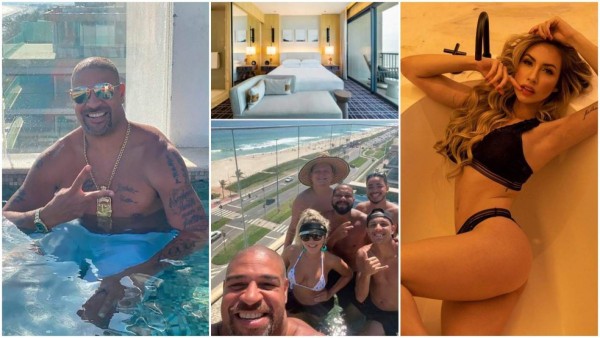 Adriano y su polémico trio amoroso: Fue captado con dos de sus ex novias en un hotel de Brasil