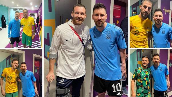 Cumplieron un sueño: A pesar de la eliminación del Mundial, los jugadores de Australia fueron a pedirle una foto a Leo Messi