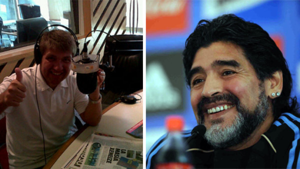 VIDEO: Imitador de Maradona hace llorar a periodista argentino