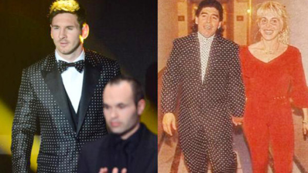 Messi usó el mismo traje que en su momento utilizó Maradona